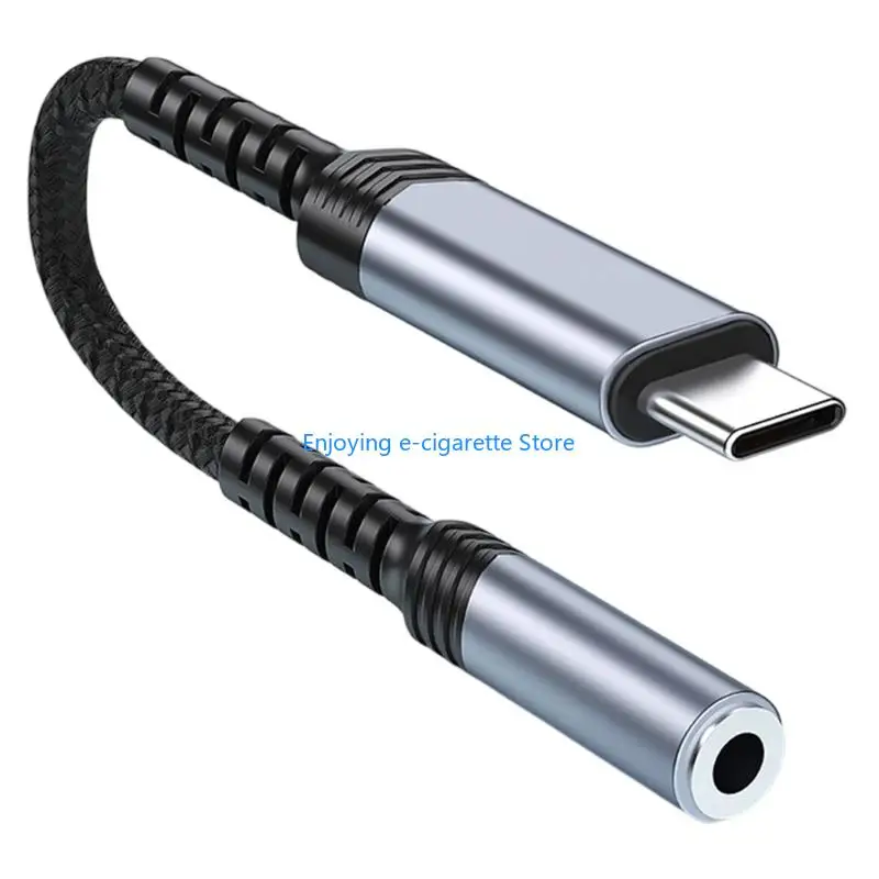 Tragbarer USB-C-Höradapter mit geflochtenem geteiltem Kabel, Kabel-Headset-Zugang für Musik, Anrufe und Reisen Y4QF – Detail 2