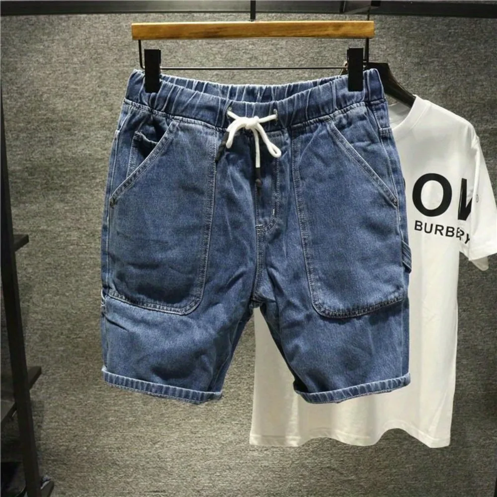 Invisible Open Crotch Outdoor Sex Fashion Trend Men's Jean Shorts Summer Casual Jeans Non Elastic Eroticism Five Points Pants