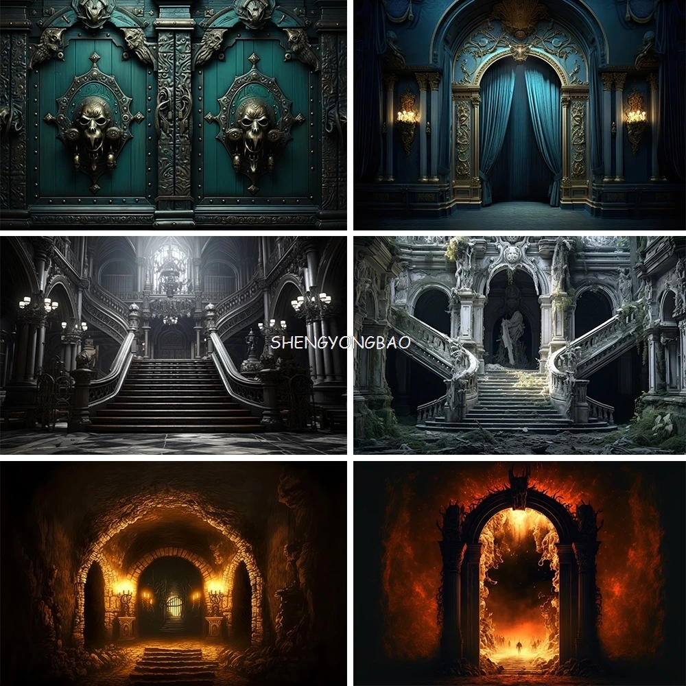 

Bookshelf live streaming Background Vintage Library Gothic Abbey Wall Adult Portrait Photography Backdrop for Photo Studio ID-01