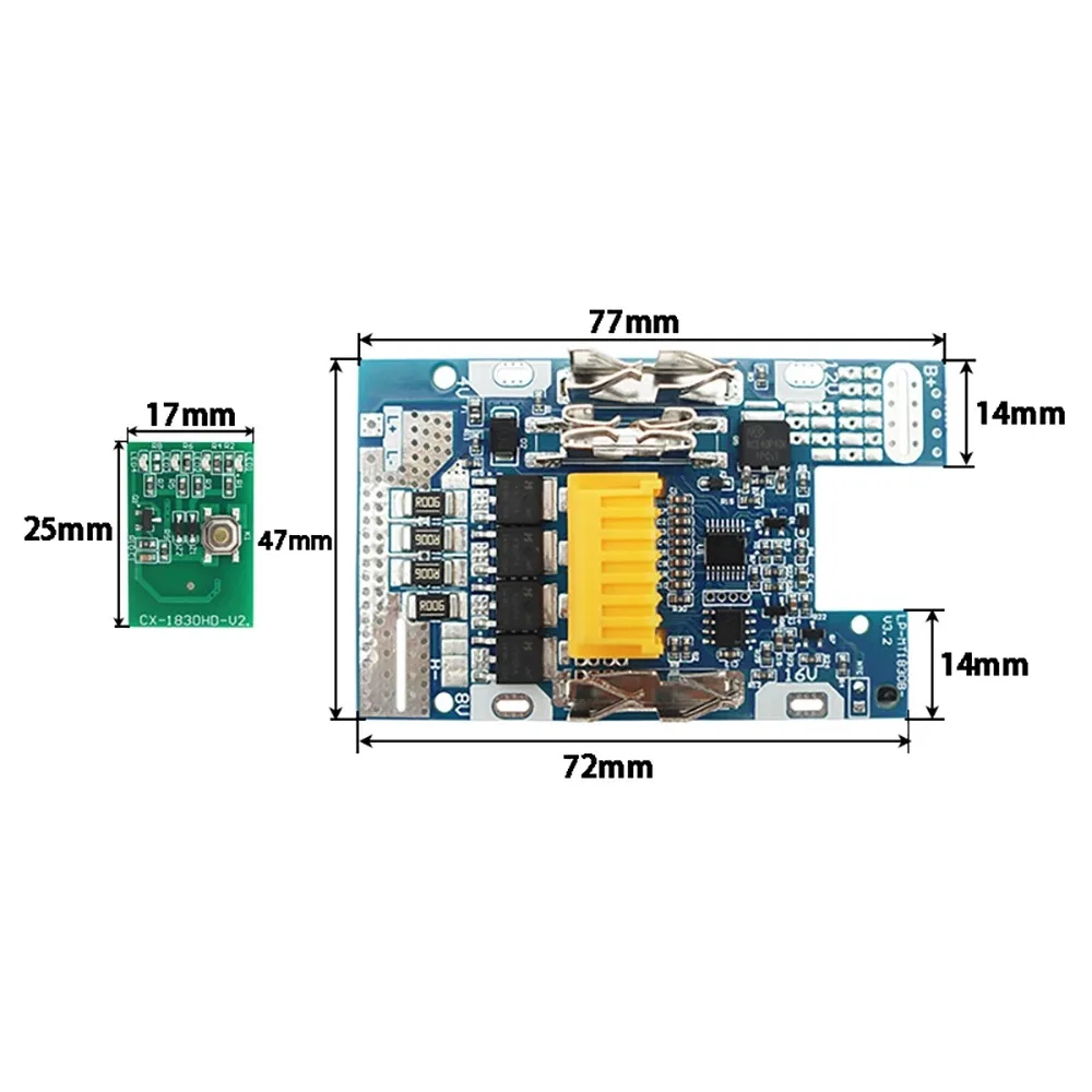 Makita 18V Battery Case PCB Charging Protection Circuit