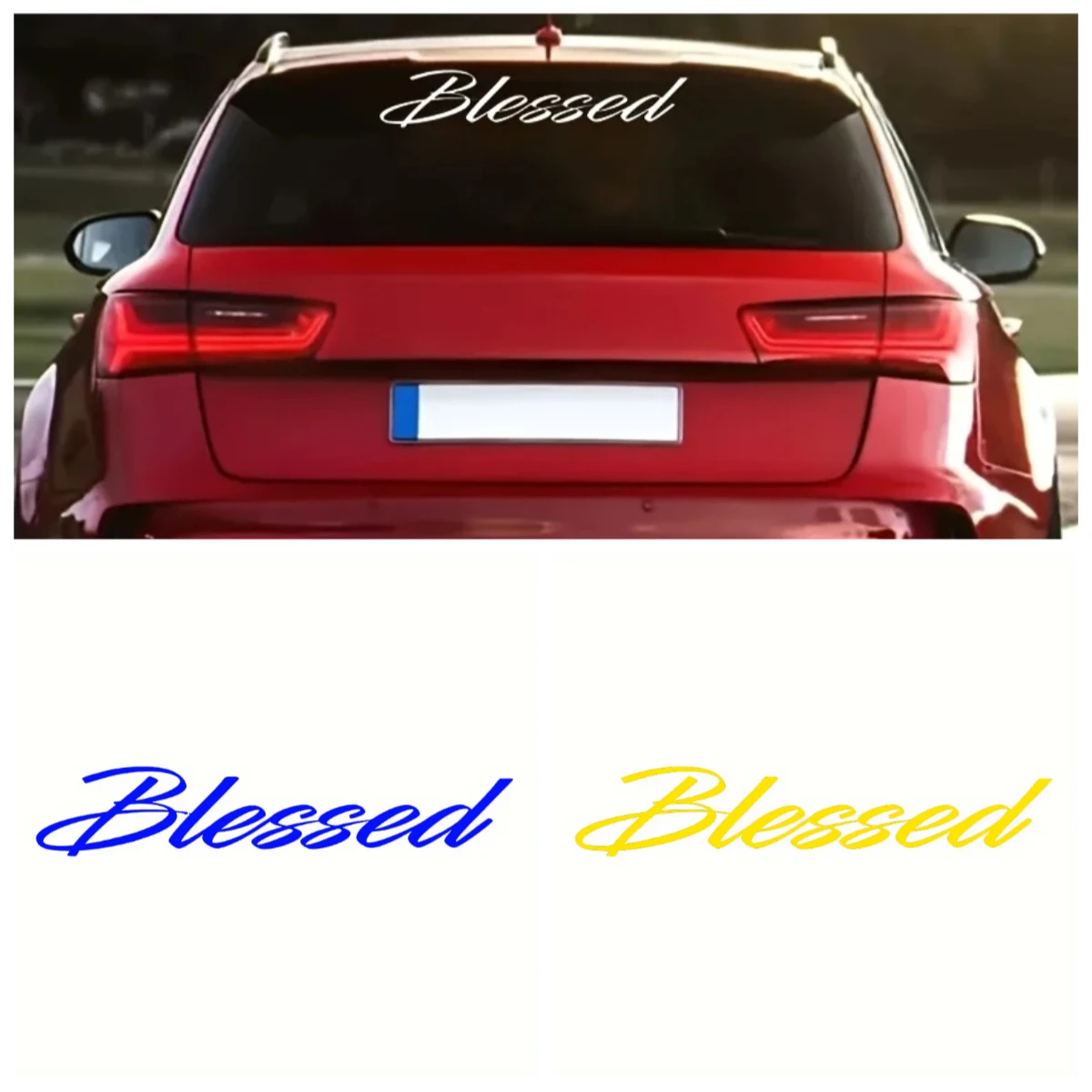 

CarBlessing English Windshield Sticker - Durable EVA Material，Exterior Car Decoration