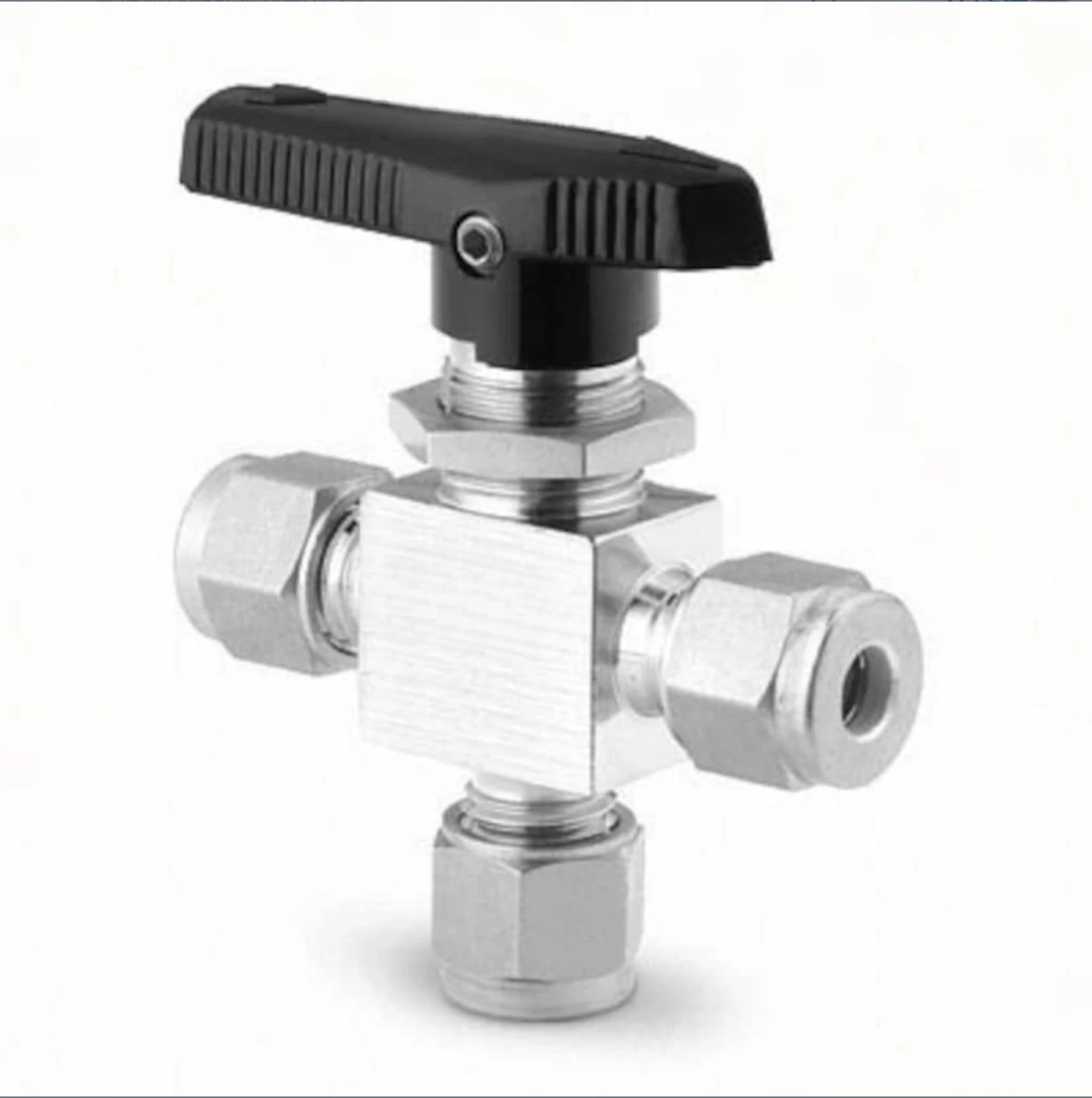 SS-42GXS6MM Stainless Steel 40 Series 3-way Ball Valve 0.35 Cv 6mm Tube Fitting