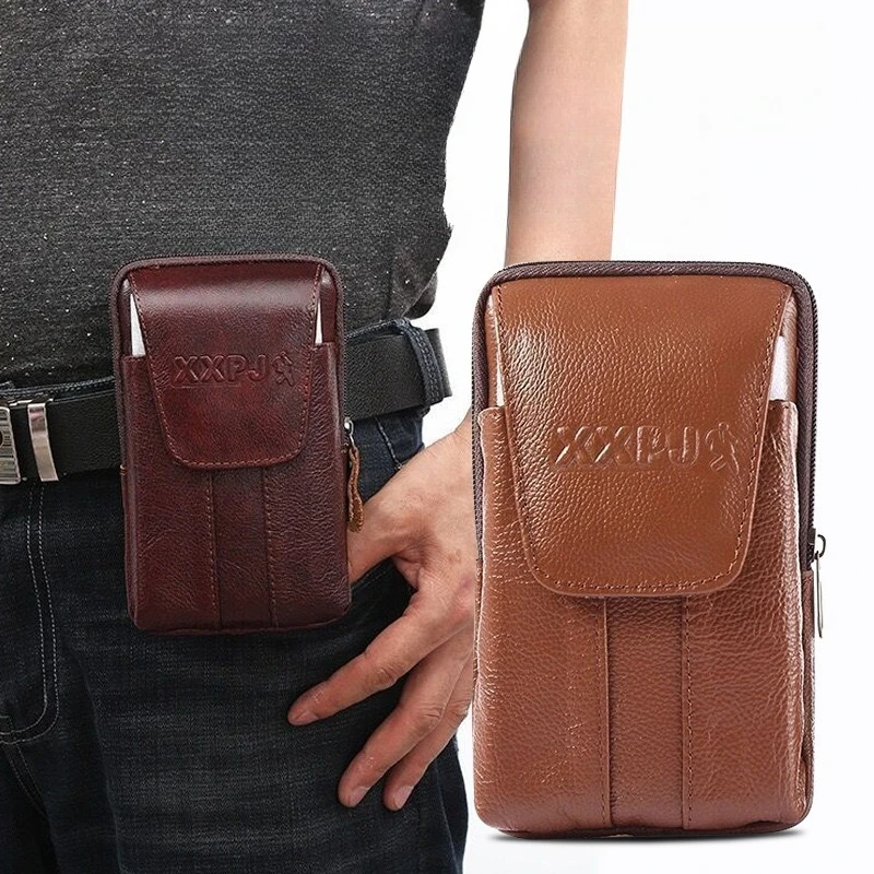 

Кошелек для телефона из искусственной кожи с отделениями для хранения, с застежкой-флип для удобного ношения на поясе, функциональная поясная сумка.