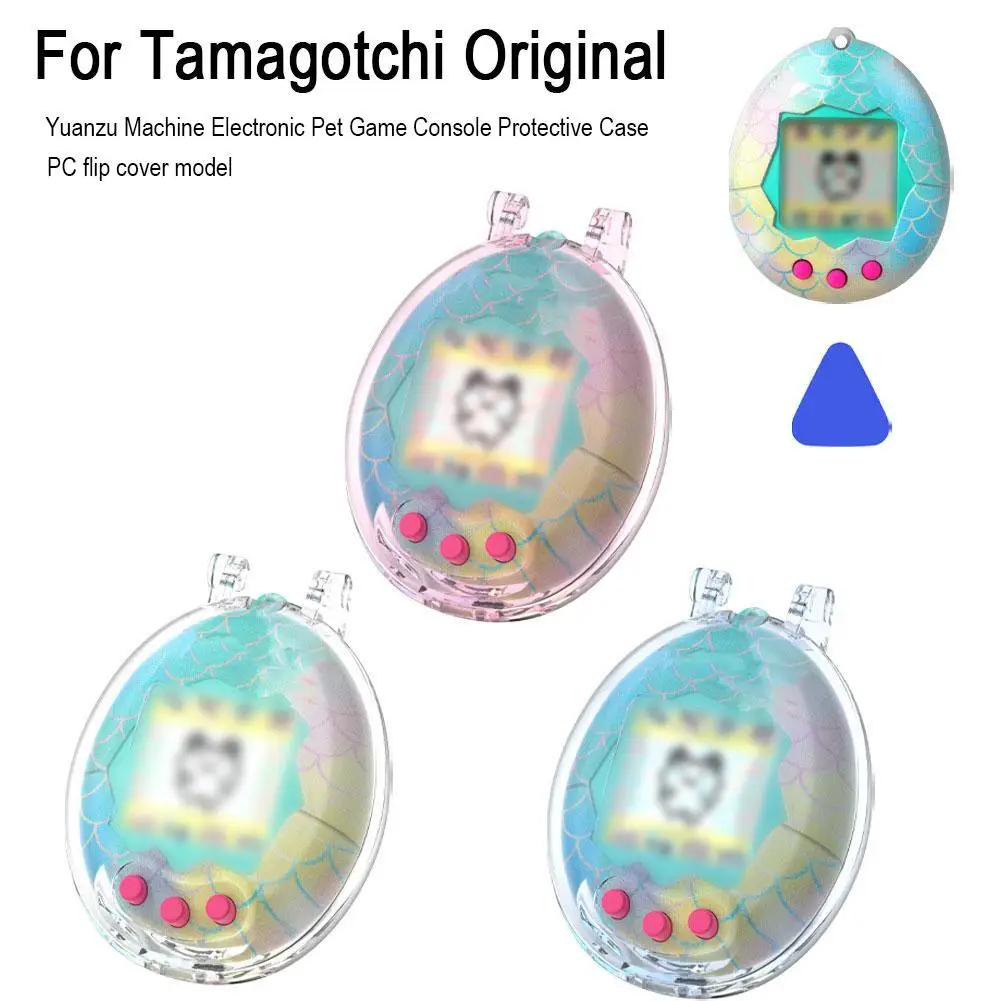 Clear PC Protective Case For Tamagotchi Original Virtual Pet Machine Hard Shell Flip Cover Skin With Precise Cutouts Accessory