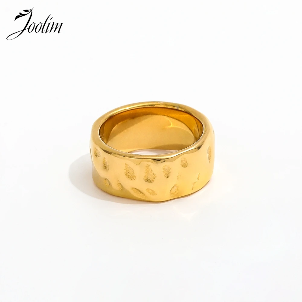 

Joolim High End PVD Waterproof&Tarnish Free Fashion Simple Irregular Rough Ring for Women Stainless Steel Jewelry Wholesale