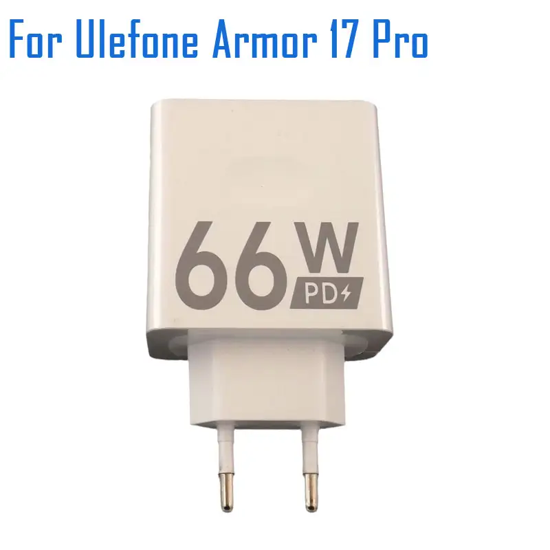 شاحن أصلي جديد لـ Ulefone Armor 17 Pro بقدرة 66 واط مع محول شحن سريع وكابل USB لهاتف Ulefone Armor 17 Pro - 2