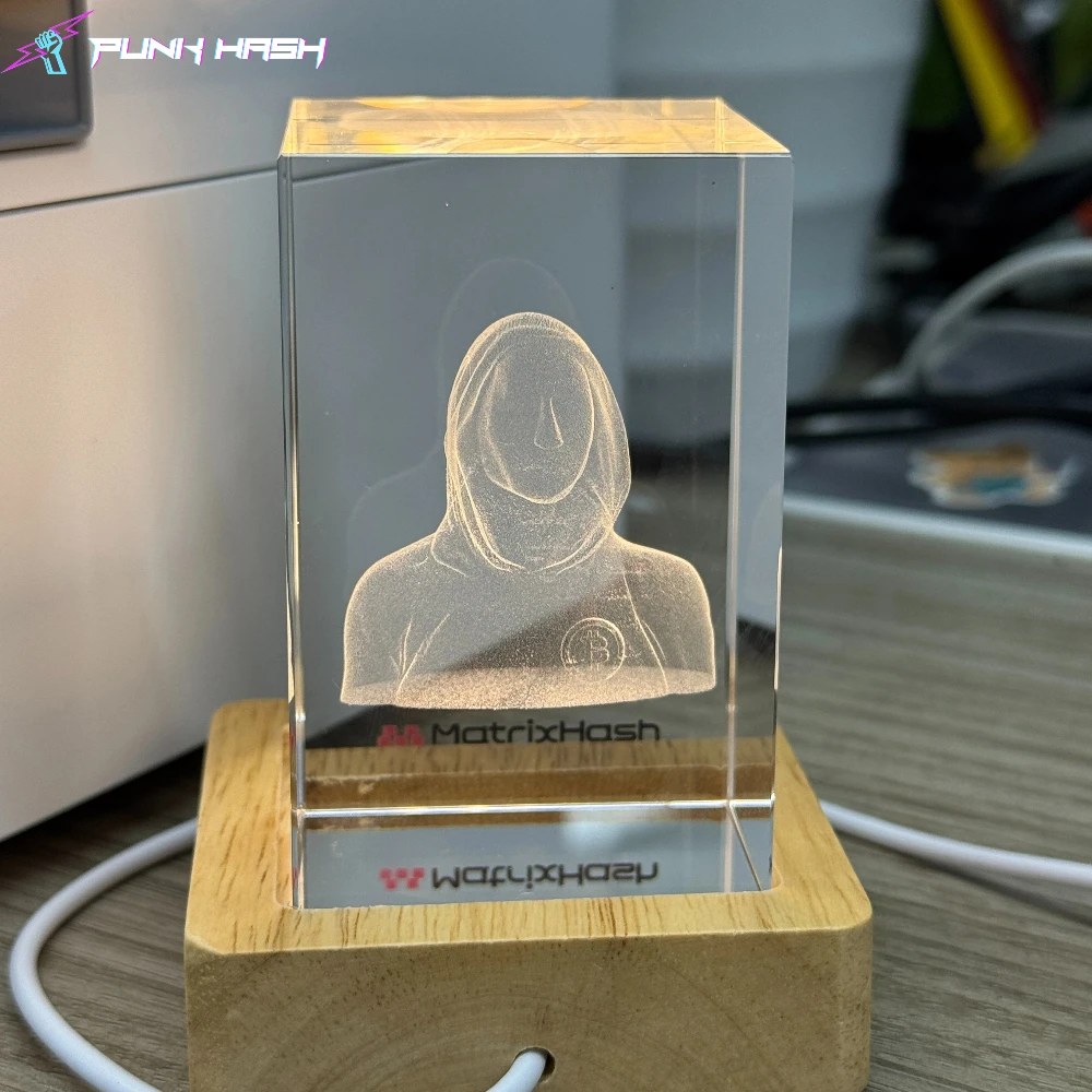 ساتوشي ناكاموتو كريستال تذكاري Antminer S23Hydro Bitmain Antminer S21