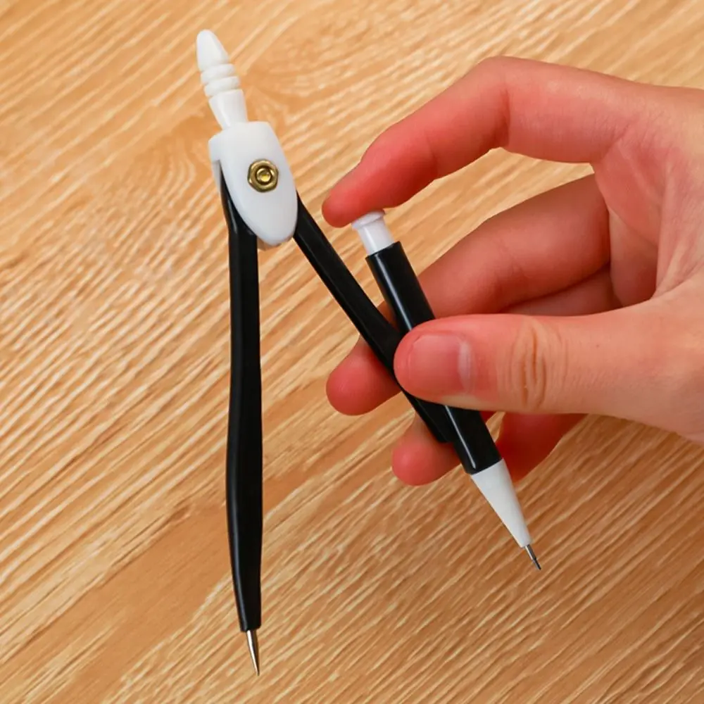 With Pencil Refills Lead Compass Drawing Set Pencil Attachment Metal Geometric Drawing Ruler Math Art Math Geometry Tools Office