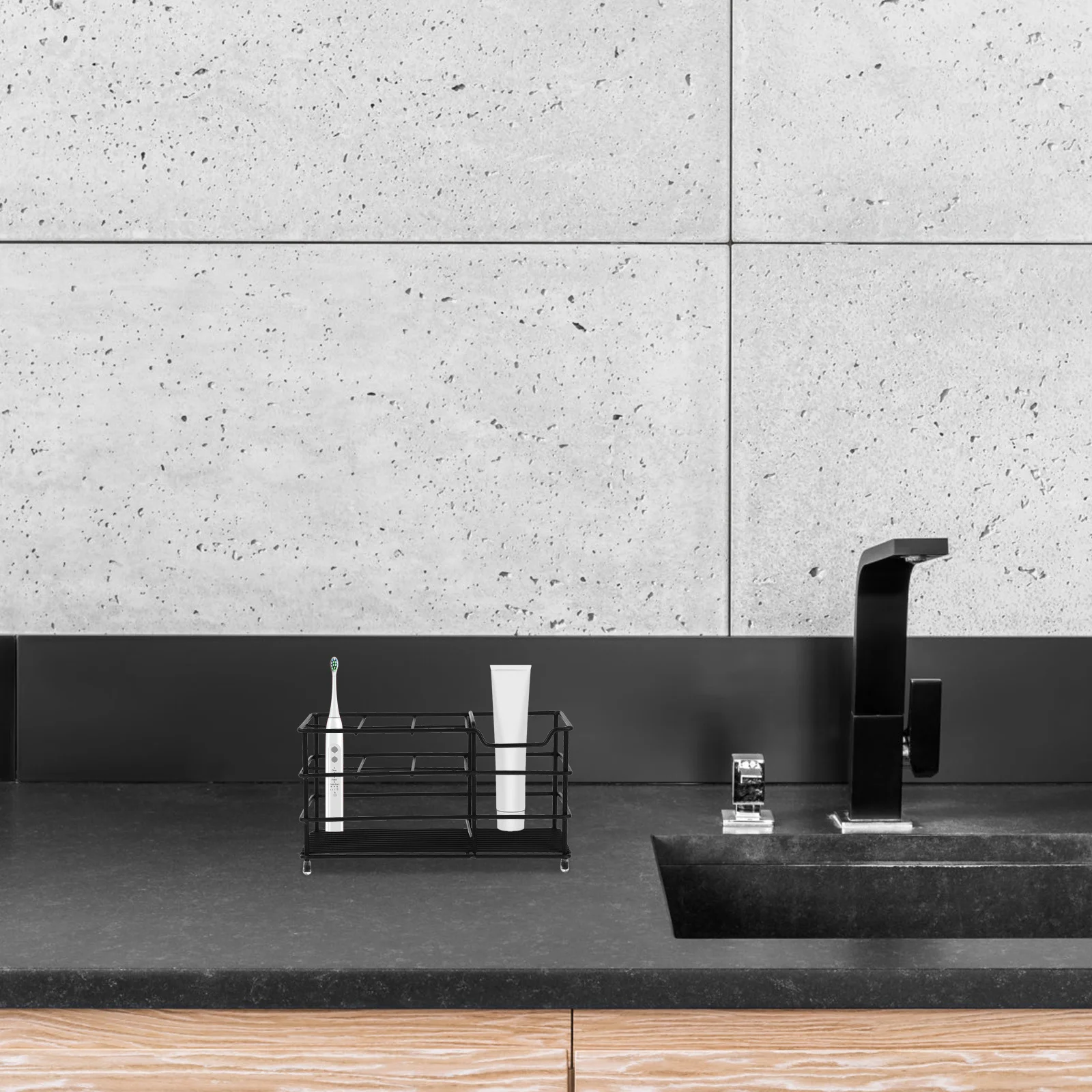 

Держатель для зубных щеток из нержавеющей стали, компактный полый органайзер для хранения зубных щеток для ванной комнаты, органайзер для зубной пасты, дизайн стойки