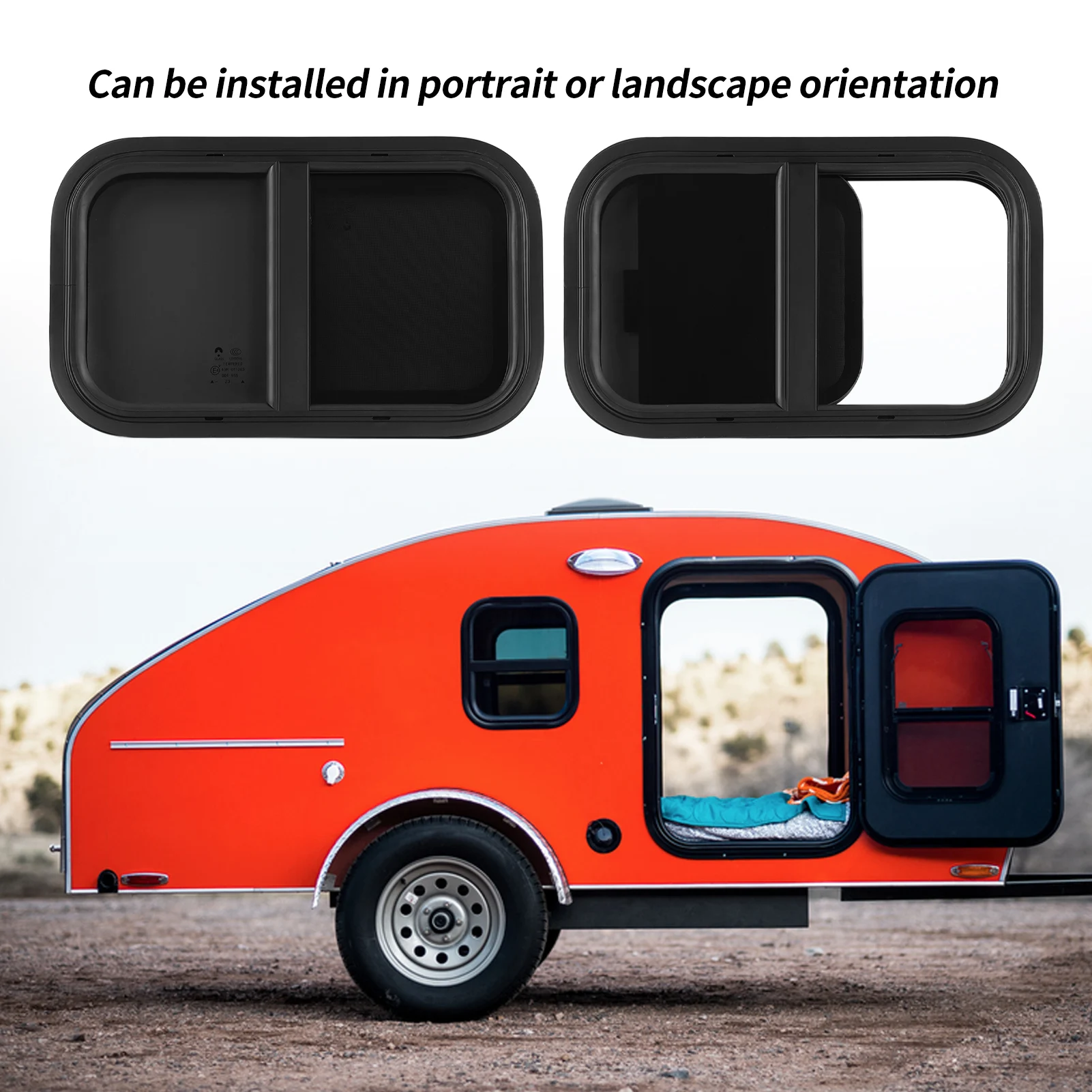 

RV Push Pull Window Rounded Corner Waterproof Sealed UV Proof Smooth Polished For Engineering Vehicle RV