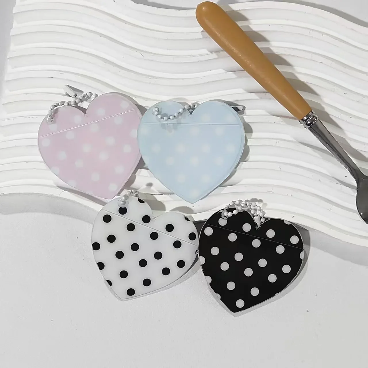 Cute INS Korean 1in ID Photo Storage Keychain, Photo Card Display Pendant Ornament for Star Chasing Girls