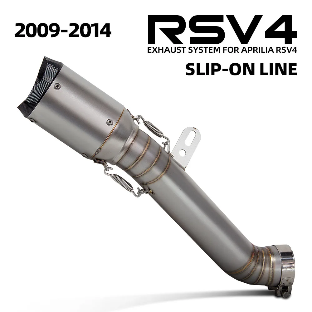 

Motorcycle Exhaust Slip on Line Carbon Muffler Connect Middle Link Adapter Pipe For Aprilia RSV4 2009-2014