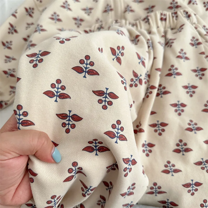 2025 Autumn New Korean Style Children Sets Printed Sweatshirts Coat Pants 2pcs Toddlers Kids Casual Outfits