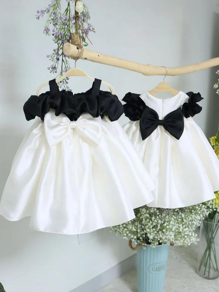 

Fashion Baby Girl Princess Off Shoulder Silk Dress Infant Toddler Teens Vestido Party Pageant Birthday Frocks Baby Clothes 1-12Y