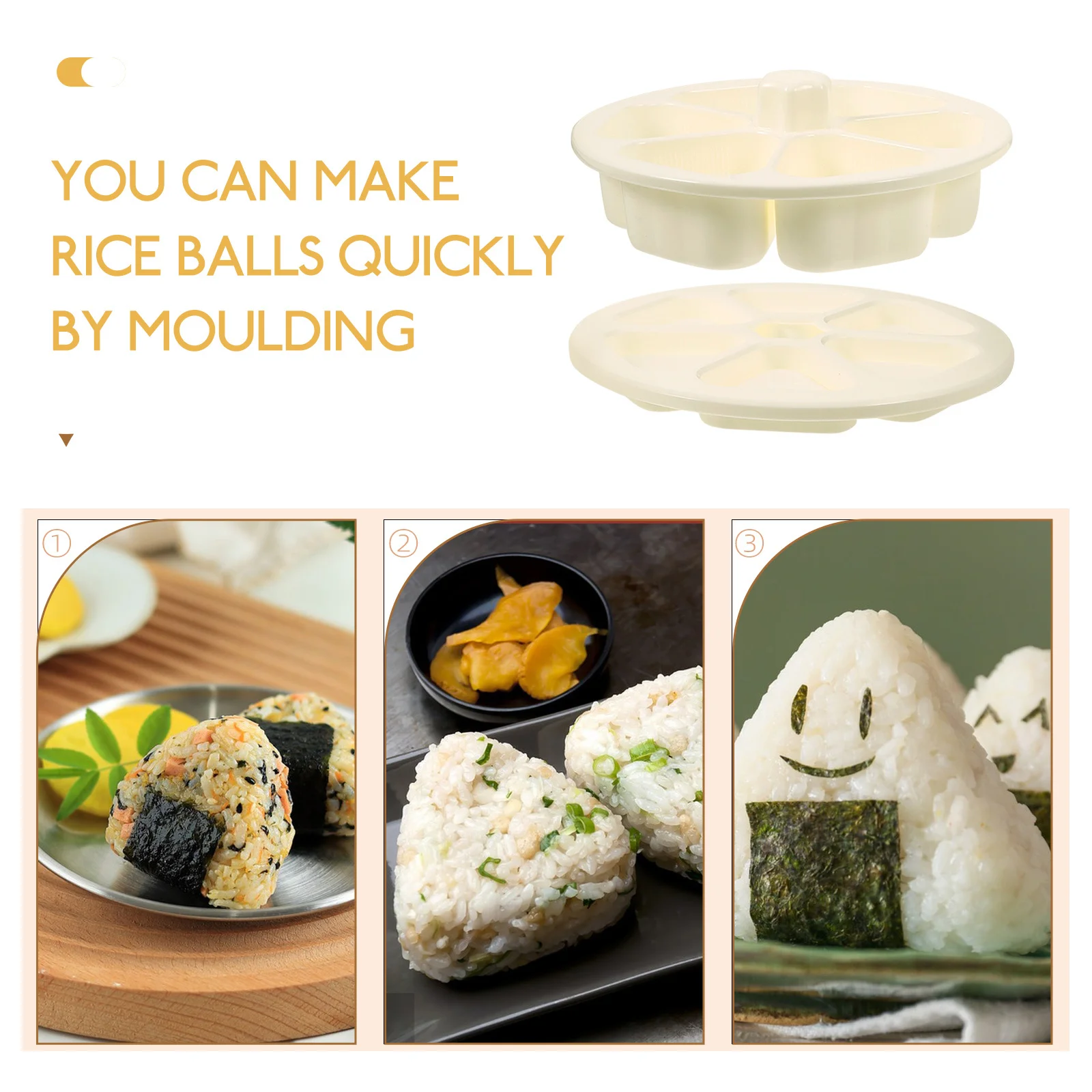 

Sushi Mold Diy Onigiri Making Tool Triangle Ball Kitchen Utensil Multi-Function Mould Household Japanese Rice Shaper