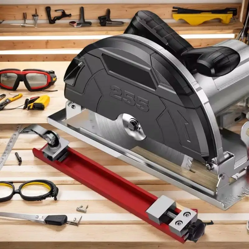 Fijn vervaardigde verstelbare cirkelzaagbaangeleider, bodemplaat van aluminiumlegering Onderdelen voor houtbewerkingsgereedschap.