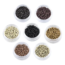 200pcs 500 pcs 3.0mm Silicone Nano Rings for Hair Extensions Silicone Lined Copper Hair Beads Rings Hair Extension Tools