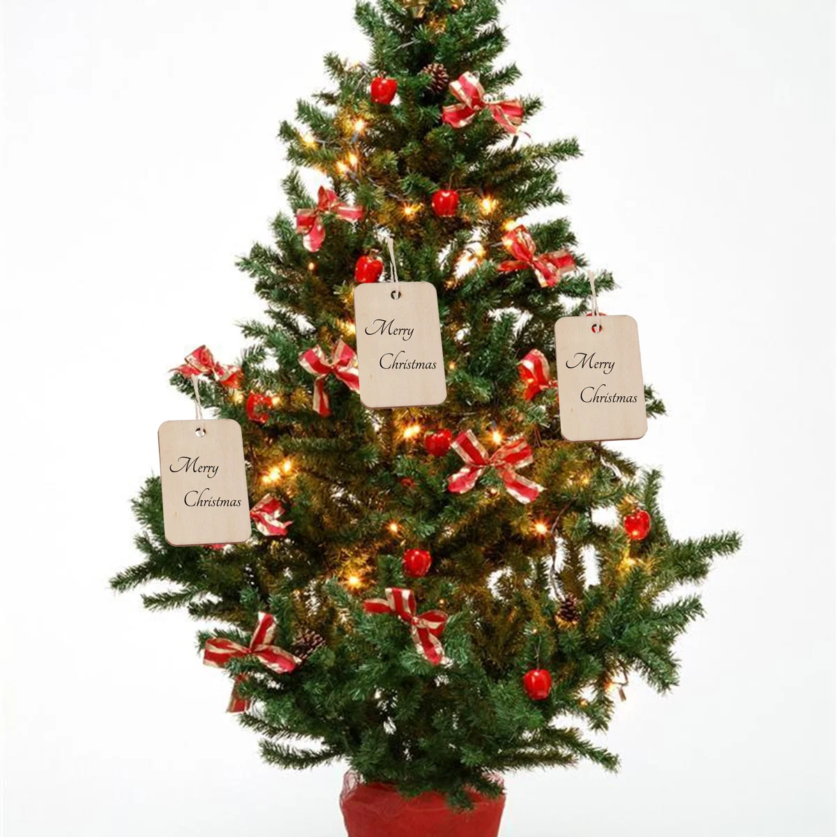 

50pcs Wooden Tags Unfinished Rectangular Hanging Wood Pieces For Crafts Scrapbooking Party Decor Classroom Signs Diy Projects