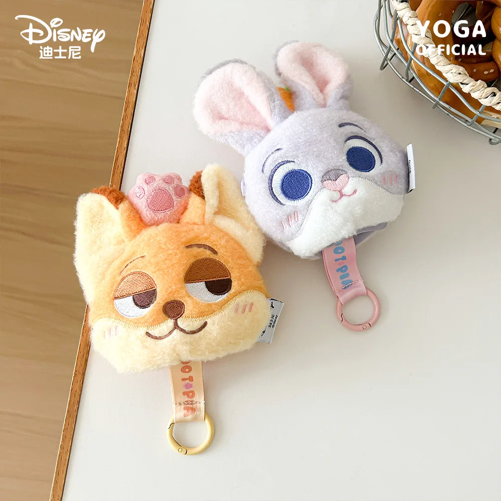 Kawaii Disney Anime Hobby Zootopia Judith Laverne Hopps Nick Wilde Cartoon Coin Purse Girls Bag Charm Coin Bag