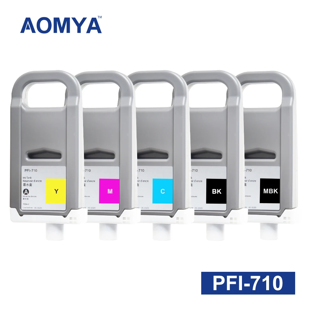 PFI-710 PFI 710 Ink Cartridge Compatible For Canon TX2000 TX3000 TX4000 Printer with Pigment Ink PFI710 MBK C M Y BK 700ML