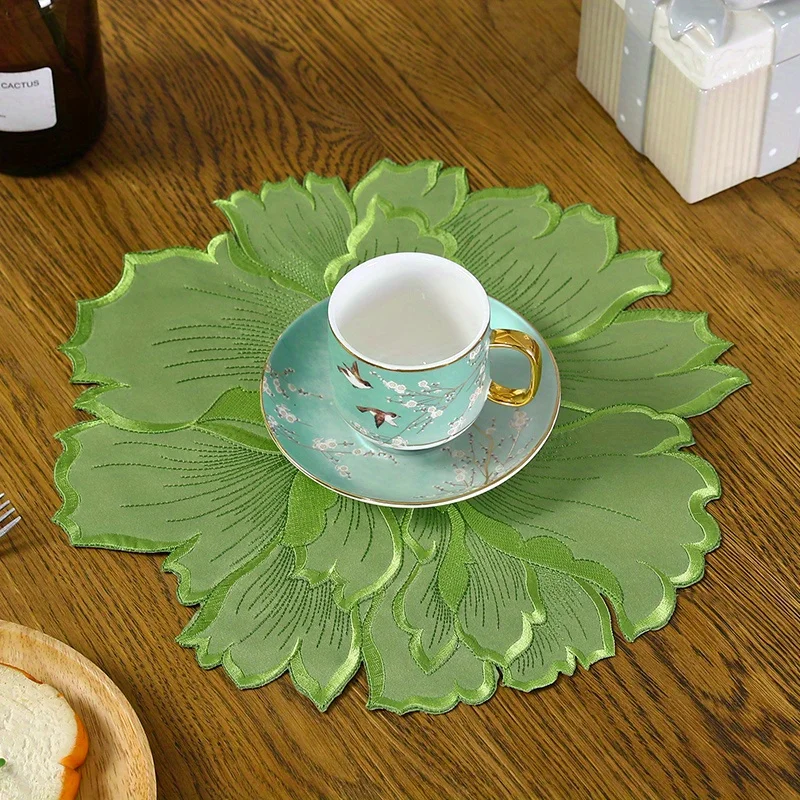 1PCS NEW Peony Flower Printed Tablecloths Party Picnic Tablecloth Decoration Supplie Christmas Embroidered Table Runners