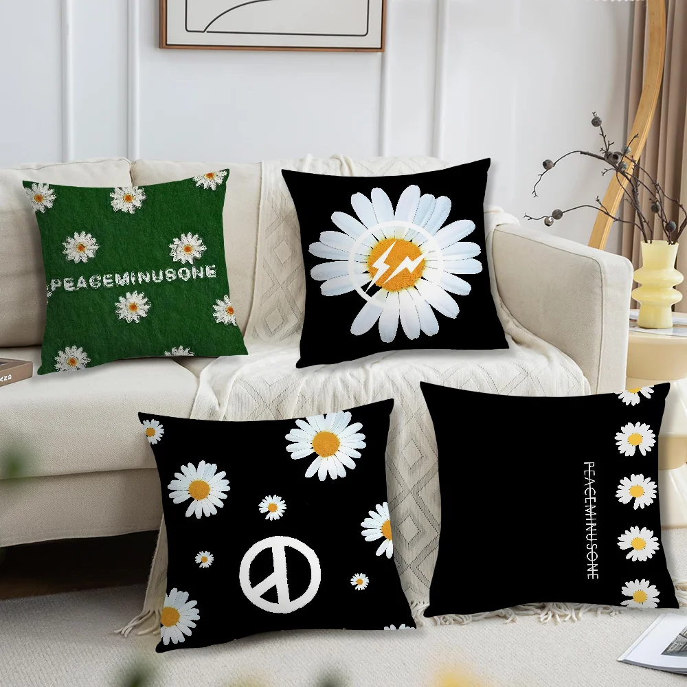 Funda de cojín funda de almohada suave para sofá sala de estar moda fresca P-P-PeaceminusoneS decoración de oficina en casa fundas protectoras de flores