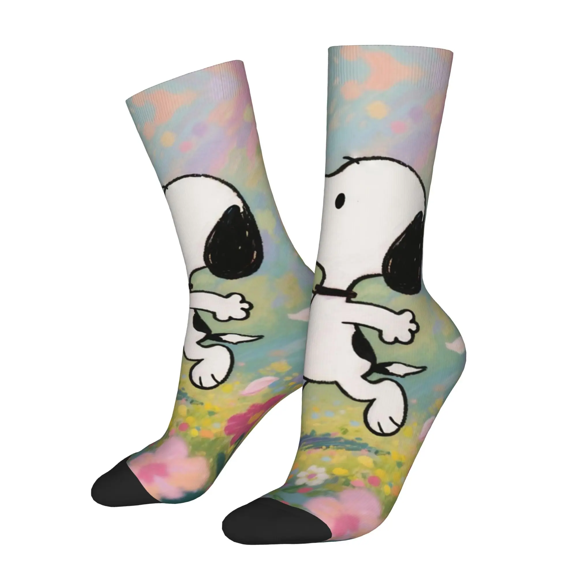 Happy Funny Male Men Socks Novelty Lovely Dog S-Snoopys Sock Polyester  Skateboard Women Socks Spring Summer Autumn Winter