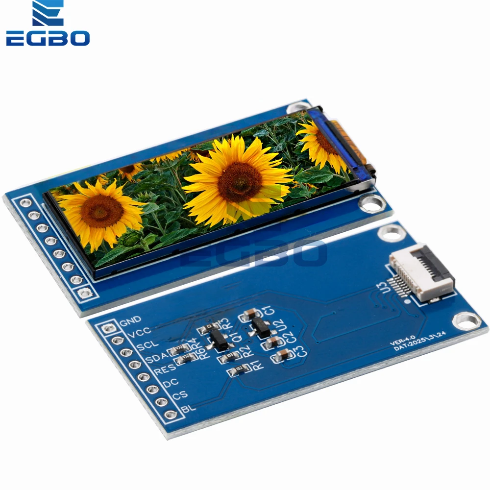 1 ~ 3 Buah Modul LCD TFT 1,45 Inci (Driver GC9107): Layar Tampilan Penuh Kecil 60×160 – Layar Warna SPI untuk Arduino