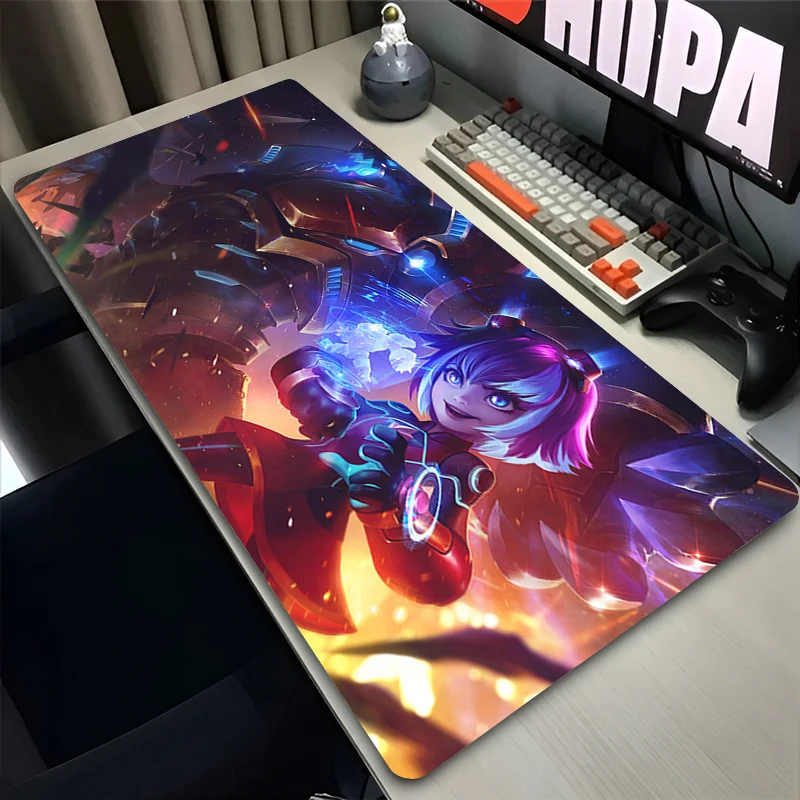 Mouse Pad Laptop Anime Extended Desktop Mat Computer Gamer Mousepad PC Gaming Accessories Keyboard Pad L-league of Legends Annie