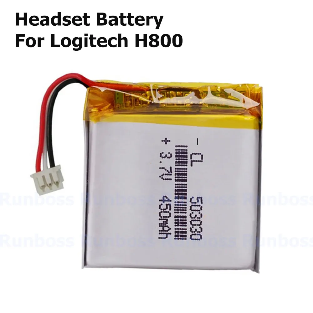 450mAh 3.7V Headset Battery For Logitech H800 533-000067 AHB472625PST 981-000337 Wireless Bluetooth Headphones