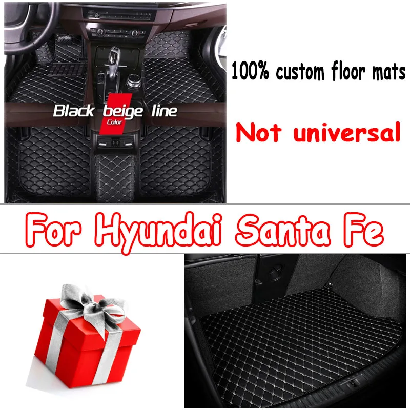 

Автомобильные коврики для Hyundai Santa Fe, пять сидений, 2013, 2014, 2015, 2016, 2017, 2018, автомобильные накладки на ножки, коврик, аксессуары для интерьера