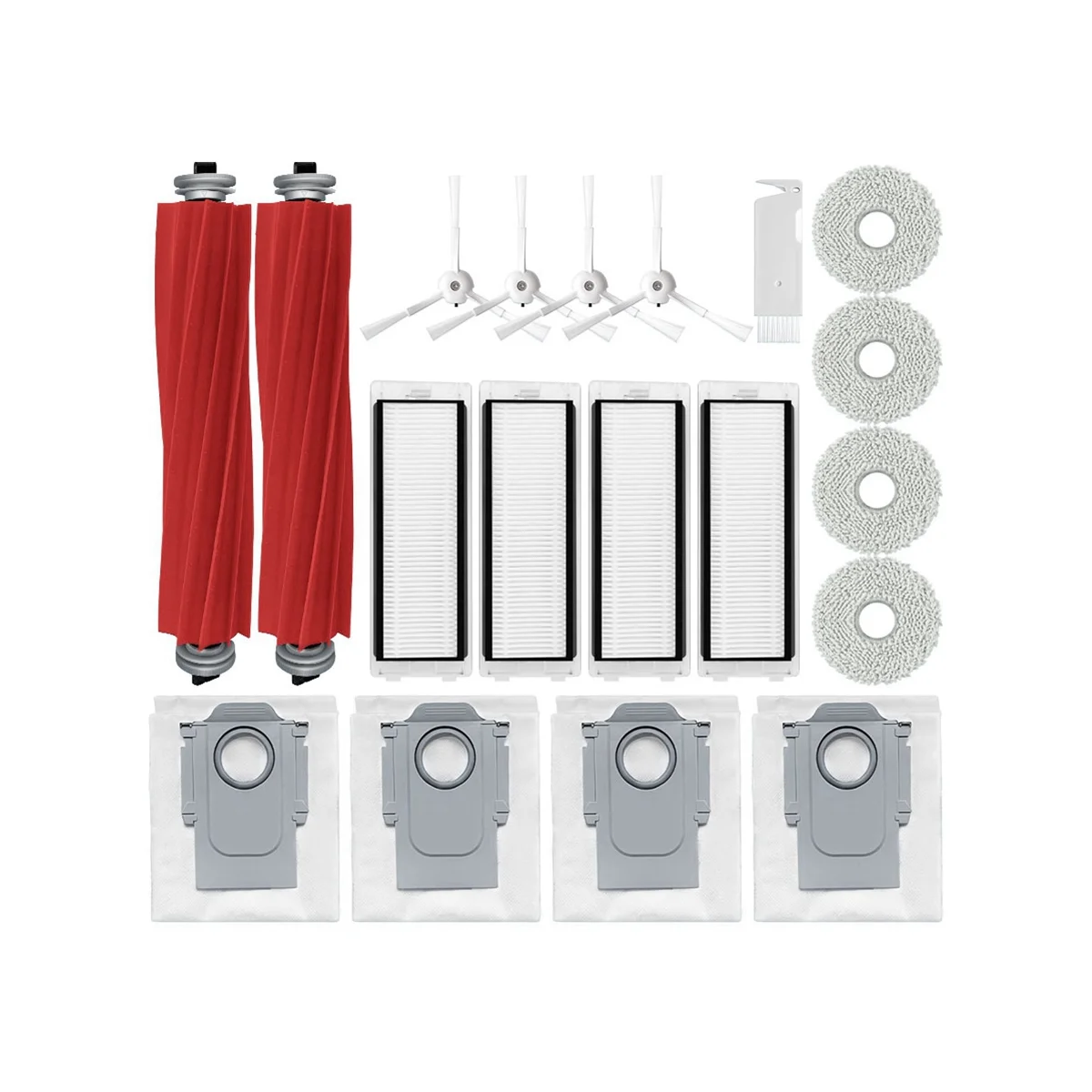 Запчасти для робота-пылесоса Roborock Q Revo / Roborock P10 A7400RR, основная боковая щетка, фильтр НЕРА, Швабра, тканевый мешок для пыли