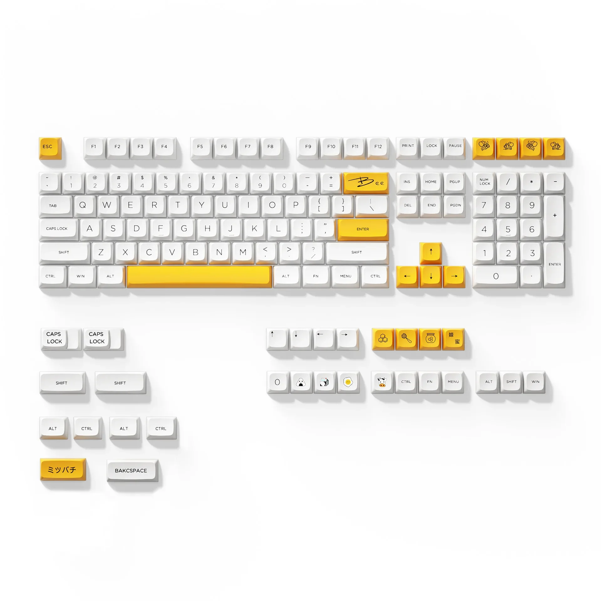 Japanese Keycaps Minimalist XDA Height PBT Sublimation Japanese Keycaps
