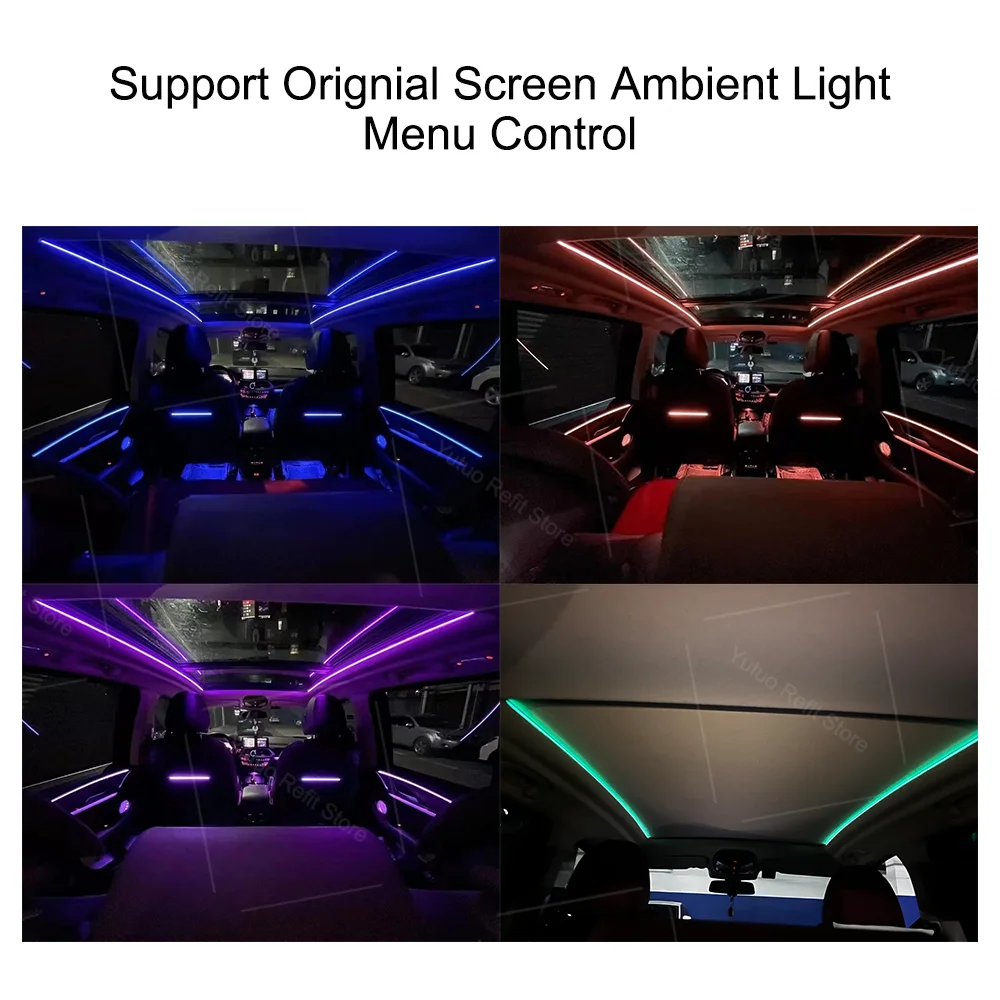 LED Sunroof Ambient Light For BMW 3/4/5 Series G20 G30 G01 G05 X3 X4 X5 X6 X7 IX3 GT7 Series Car Roof Panoramic Skylight