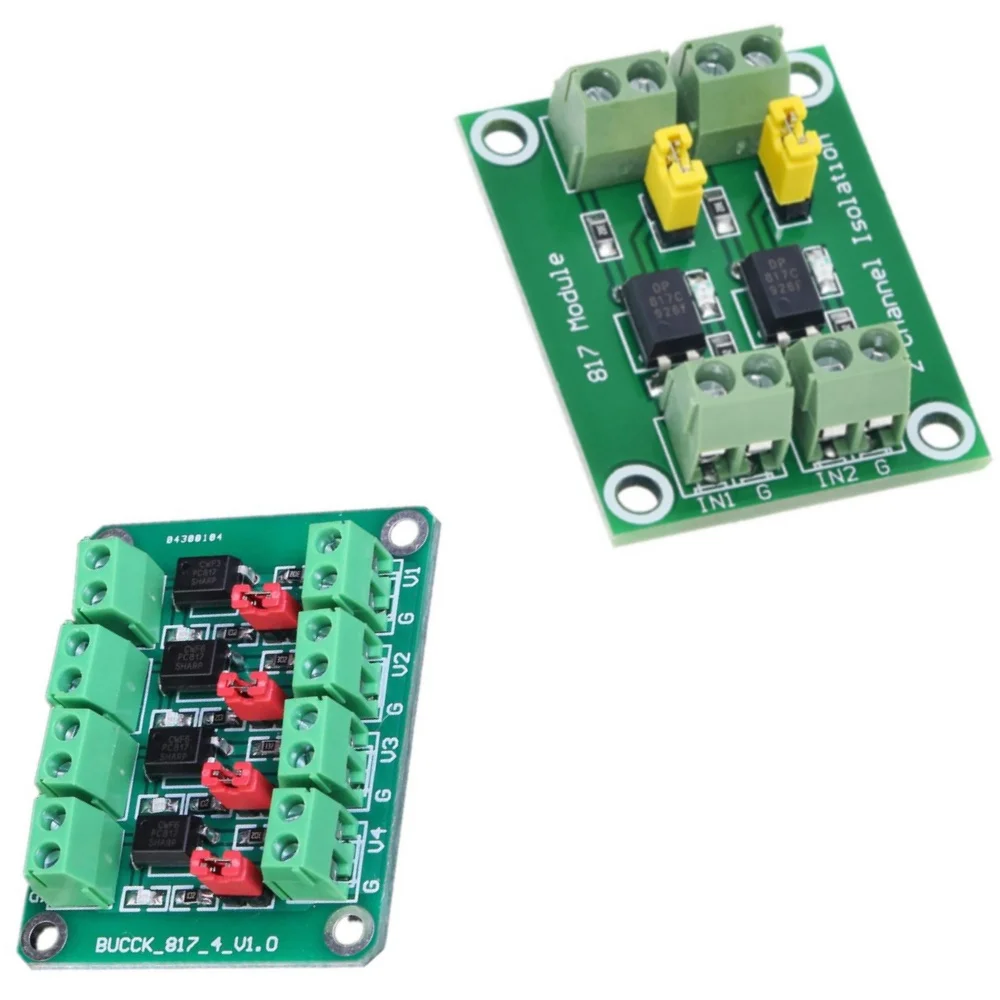 2/4 Channel Optocoupler Isolation Board Voltage Converter Adapter Module 3.6-30V Driver Photoelectric Isolated Module PC817