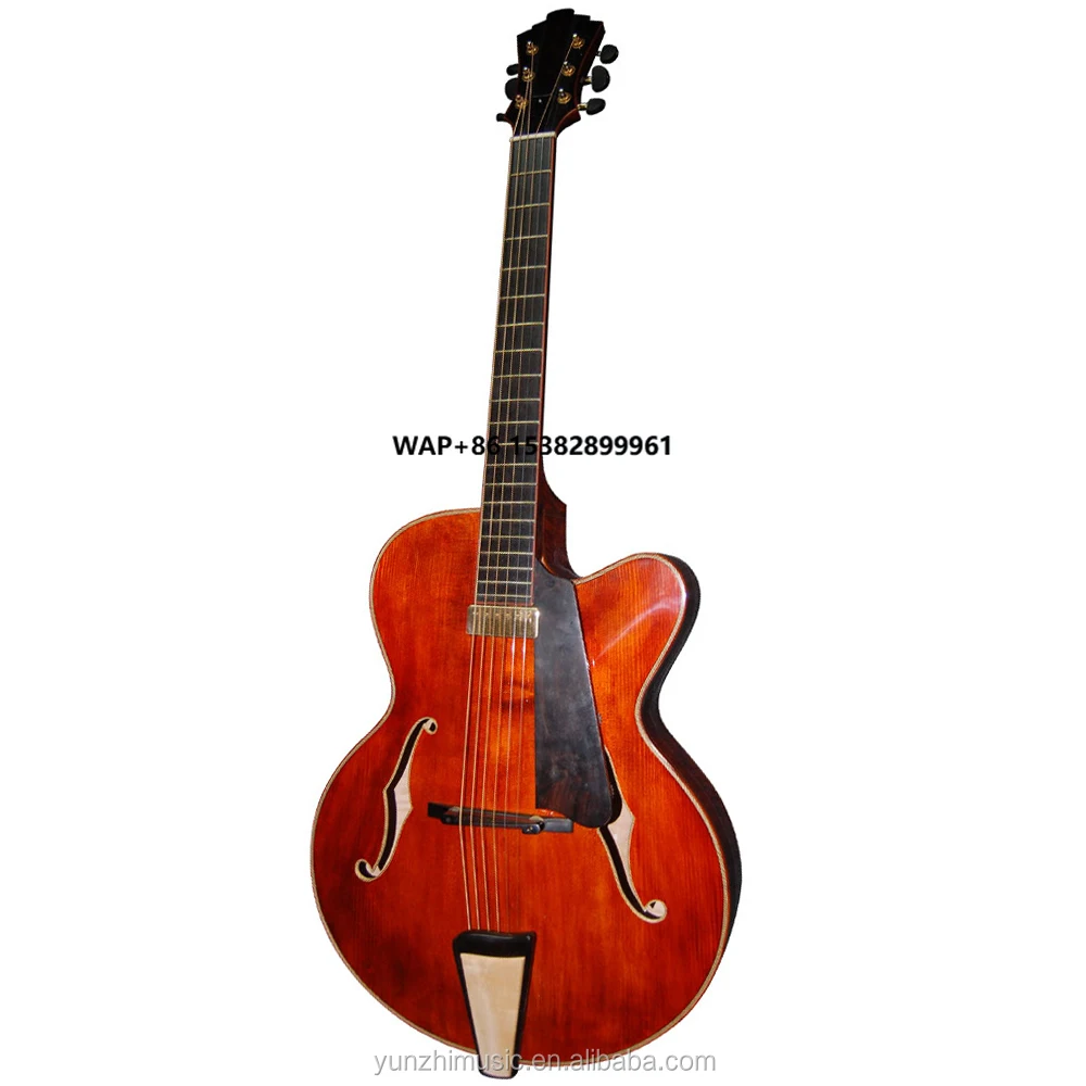 Yunzhi 17 Inch Fully Handmade Hollow Body Archtop Jazz Guitar