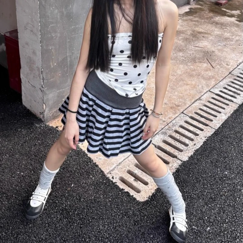 Original Design Retro Gray Star Print Stretch Knit Women's Socks Autumn New Sweet Cute Versatile Slimming Leg Warmers Ladies