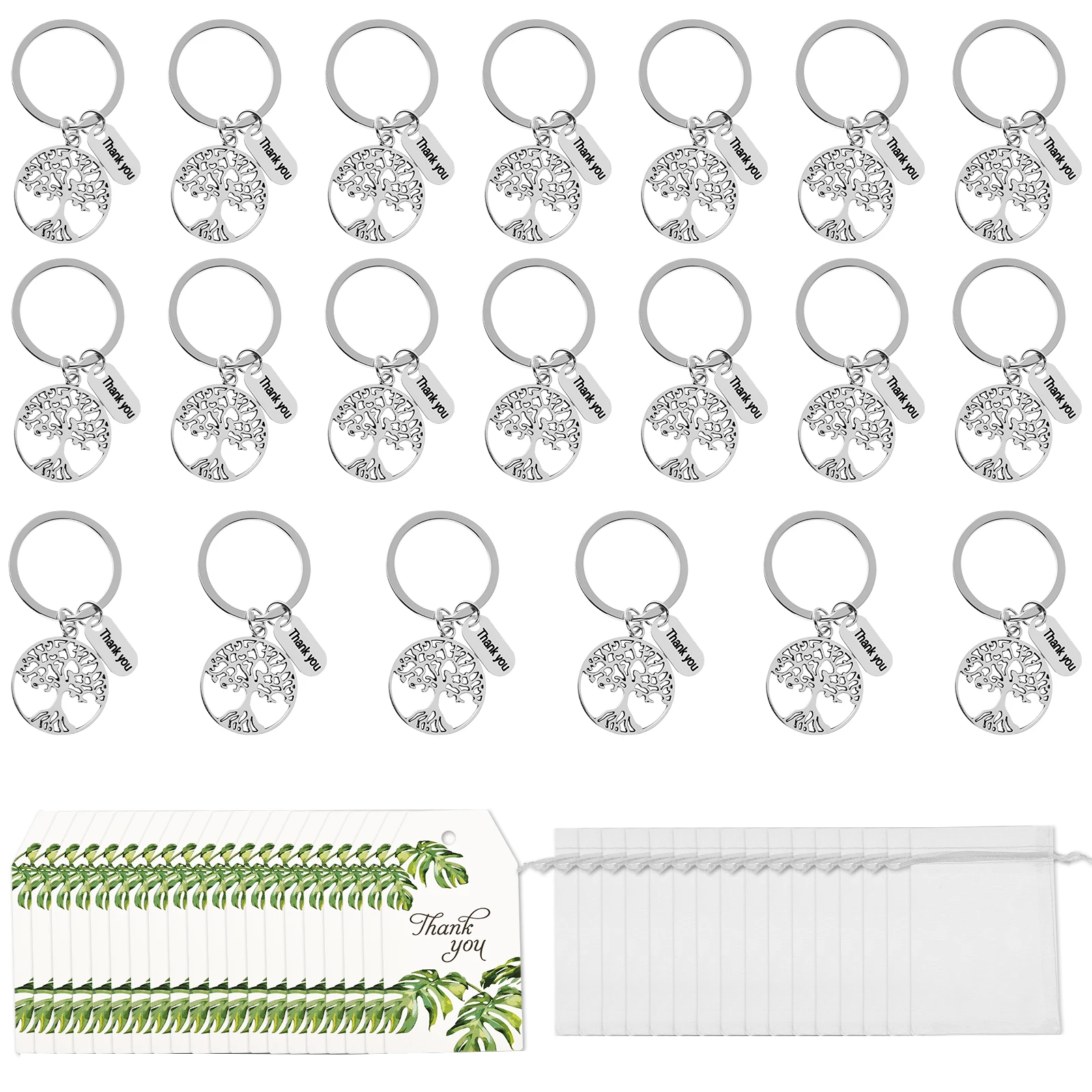 20 stuks aangepaste levensboom sleutelhanger aangepaste inspirerende sleutelhanger sieraden vrienden weggewegen geschenk Engelse zinnen sleutelhanger