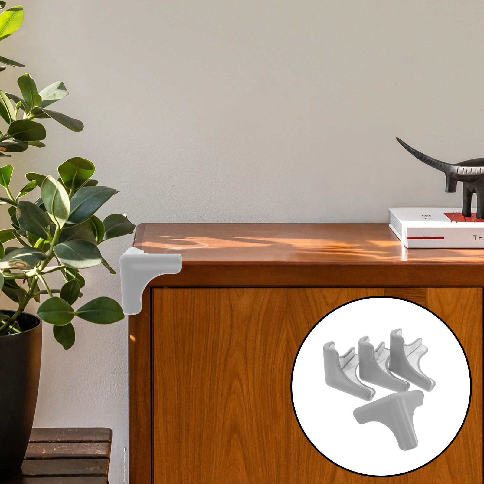 

4Pcs Silicone Protective Corner Guards Anti-Collision Range Hood Table Furniture Edge Covers Safety Table Corner Protectors