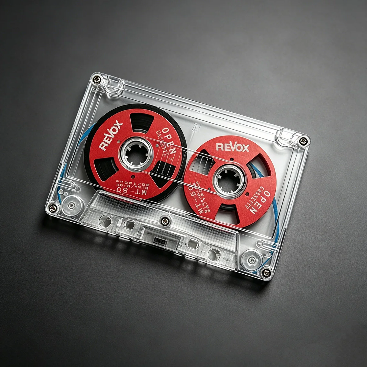 C50 Nueva Casete Retro de Ventana Pequeña, Cinta de Audio Virgen de 50min, Hecha a Mano, Doble Cara, Estilo Bobina a Bobina Metálica para Walkman