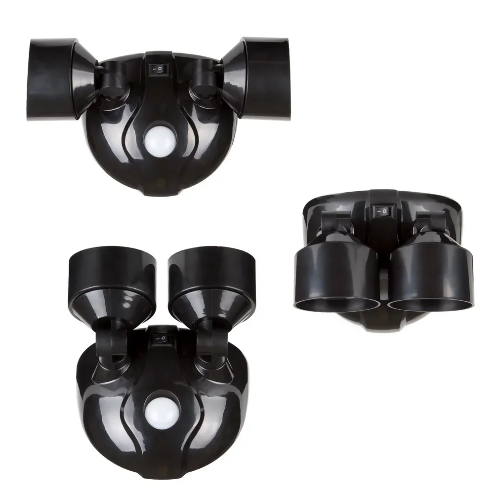 مستشعر حركة مزدوج الرأس LED ضوء أمان لاسلكي خارجي قابل للتعديل زاوية شعاع 360 درجة مقاوم للماء سهل التركيب للسلامة #4