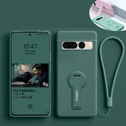 Phone Case For Google Pixel 9 10 7 8 6 5 Pro XL Pixel 9A 7A 10A 8A Soft Cover Silicone Case Bracket with Holder Screen Protector