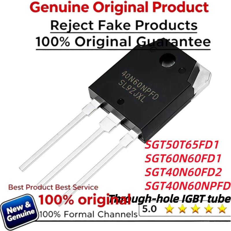 5Pcs Original SGT50T65FD1 SGT40N60FD2 SGT40N60NPFD SGT60N60FD1 50T65FD1 40N60FD2 60N60FD1 40N60NPFD SGT50T65FD1PN SGT40N60NPFDPN
