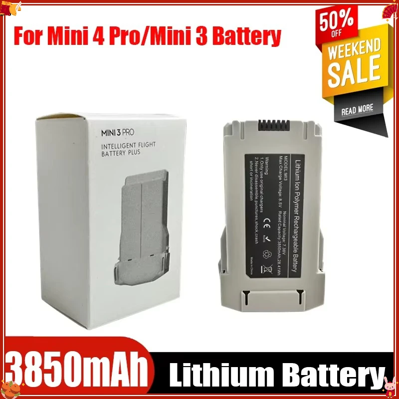 For Mini 4 Pro/Mini 3 intelligent flight battery plus capacity 3850mah flight time 47 minutes Compatible Mini 4 Pro/Mini 3 drone