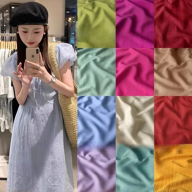 

Полиэфирная ткань в клетку с пузырьками для повседневной детской одежды, топы, платья, высококачественная микроэластичная ткань для одежды