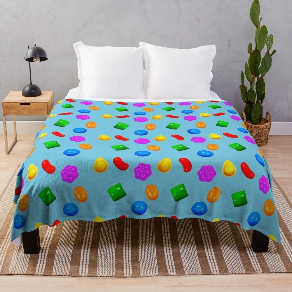 Gotta Crush Some Candy Crush Throw Blanket Sofa Vintage Flannels christmas gifts Blankets