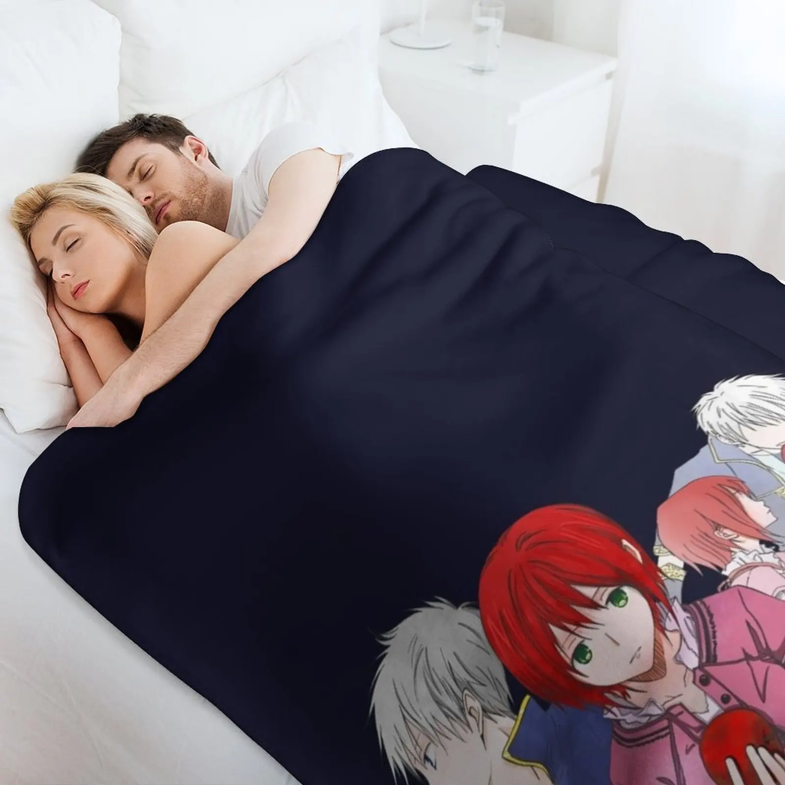 Akagami no Shirayukihime رمي بطانية متعددة الأغراض الفانيلا سرير ناعم بطانيات جميلة