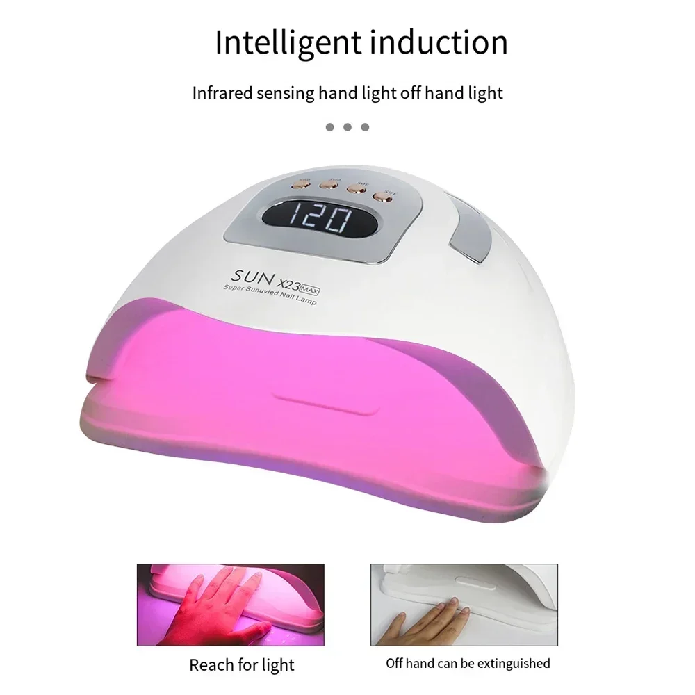 UV-LED-Nagellampe, professionelle UV-Nageltrocknungslampe, schnell aufhebbare Gel-Nagellacklampe, automatischer Sensor, 4 Timer-Einstellungen