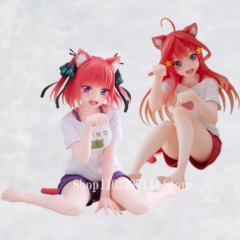 

Anime The Quintessential Quintuplets Figure Nendoroid Cat Nino Nakano Itsuki Action Figure 10cm Model PVC Collectible Cute Toys