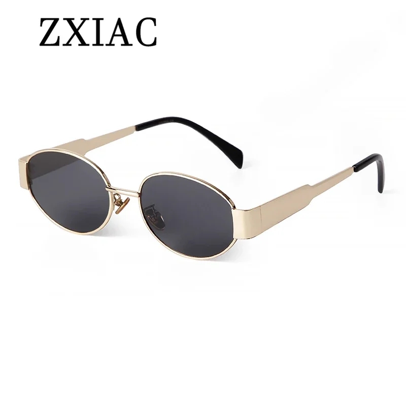 ZXIAC Retro Oval Sunglasses Women Men 2024 Fashion Protective Driving Luxury Classic Sun Glasses Vintage Small Frame eyeware UV